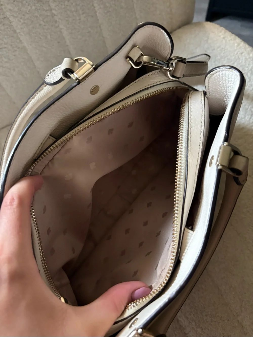 kate spade structured pebbled
